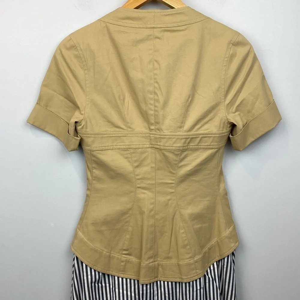 STAUD • RARE FIND • Sandra Safari Style Two-Tone Dress *Flaw* - Picture 4 of 16